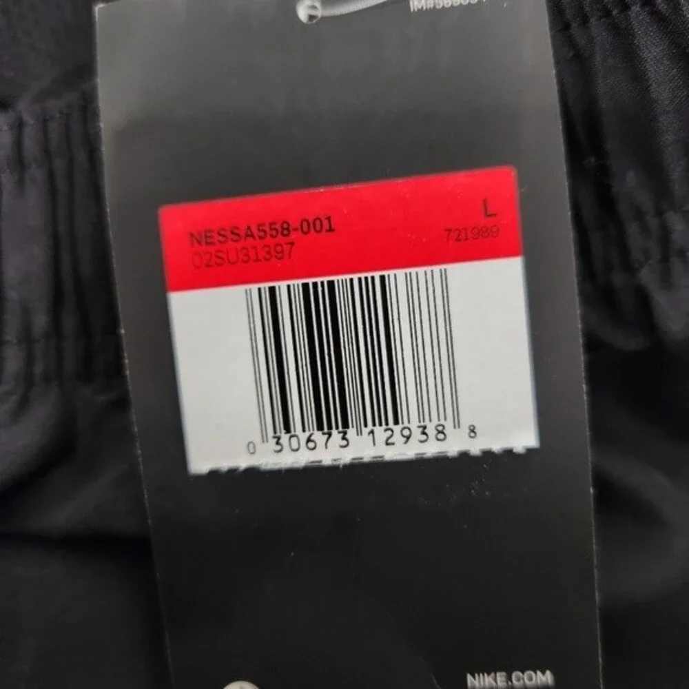 NEW Nike Mens All Black Volley Swim Trunks Size L